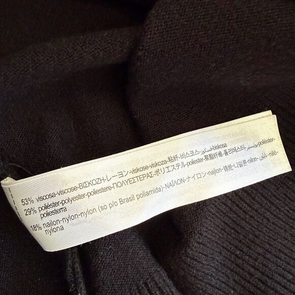 Zara Quarter Zip Maxi Sweater Dress with Ribbed Knit Trim in Black size Small - Picture 13 of 13